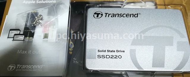 Transcend TS120GSSD220Sの付属品